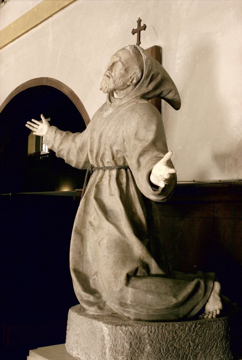 Der heilige Franziskus empfängt die Stigmata, ca. 1580 (Marmor) von Germain Pilon