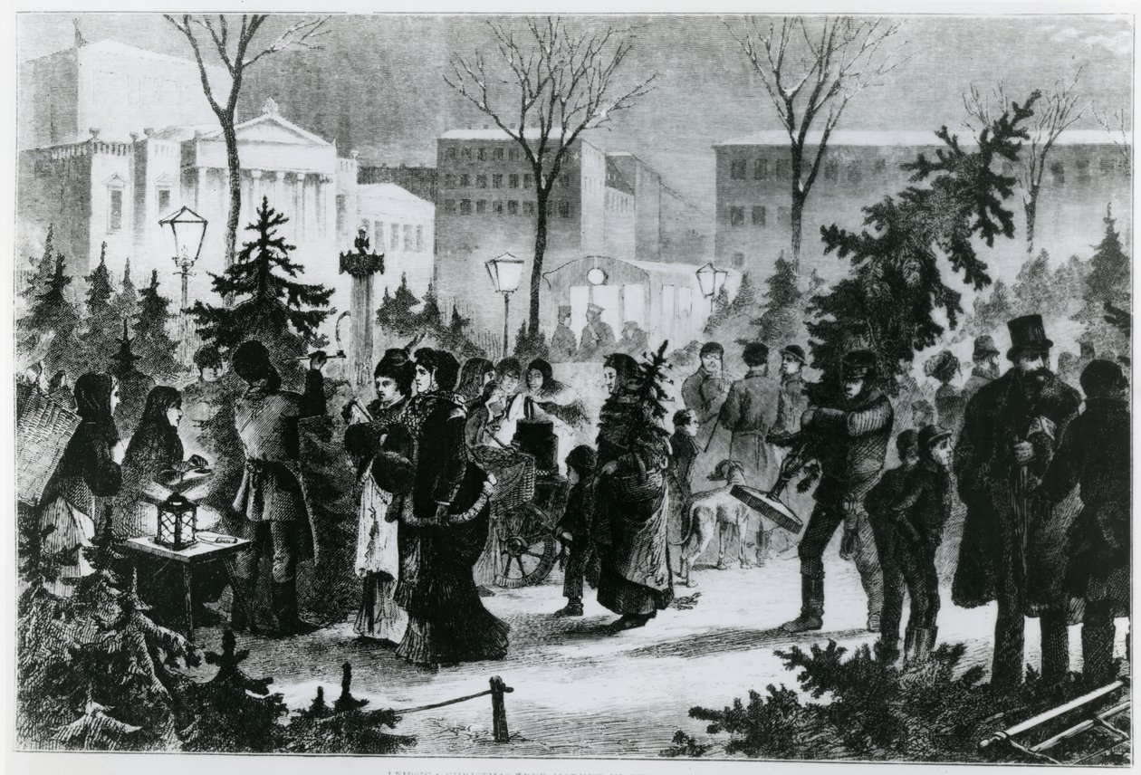 Weihnachtsbaum-Markt auf dem Augustusplatz, Leipzig von German School