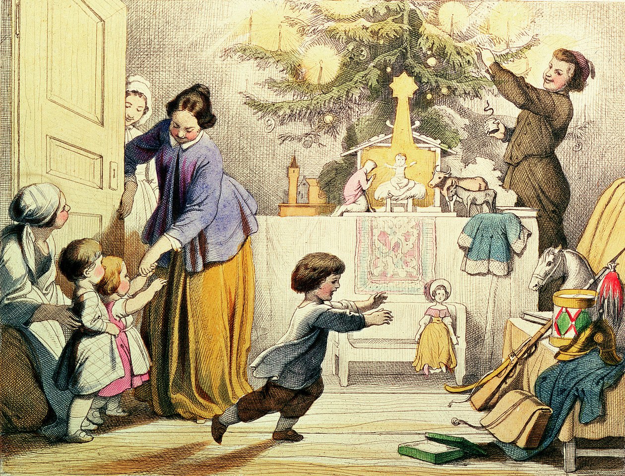 Den Weihnachtsbaum schmücken von German School