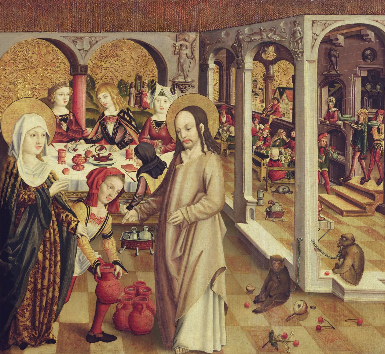 Die Hochzeit zu Kana (c.1500) von German School