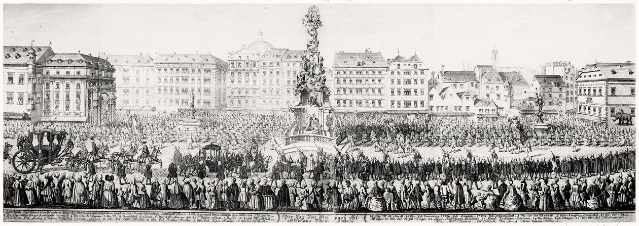 Die Prozession von Marie Therese durch Wien von German School