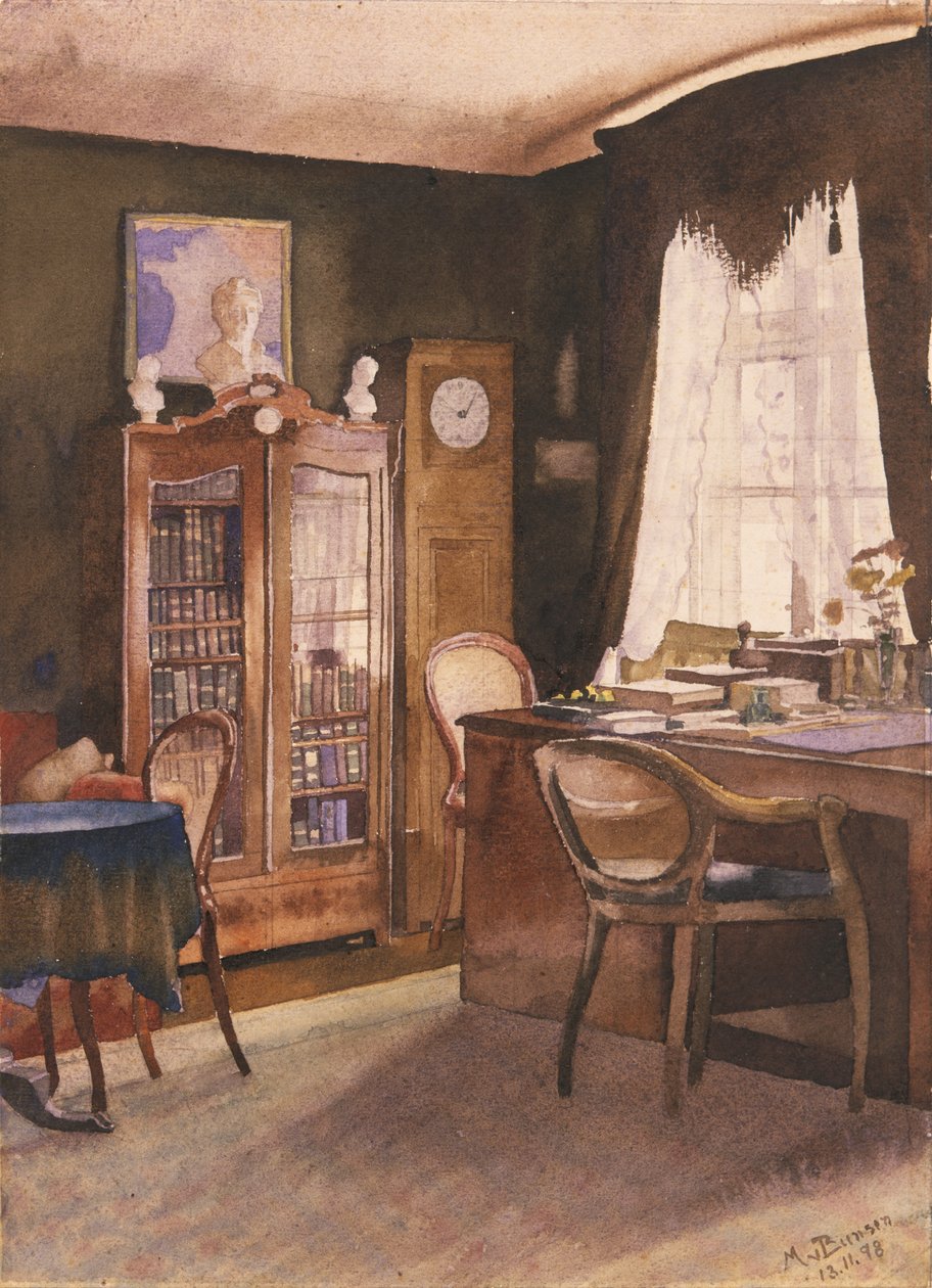 Theodor Fontanes Arbeitszimmer von German School