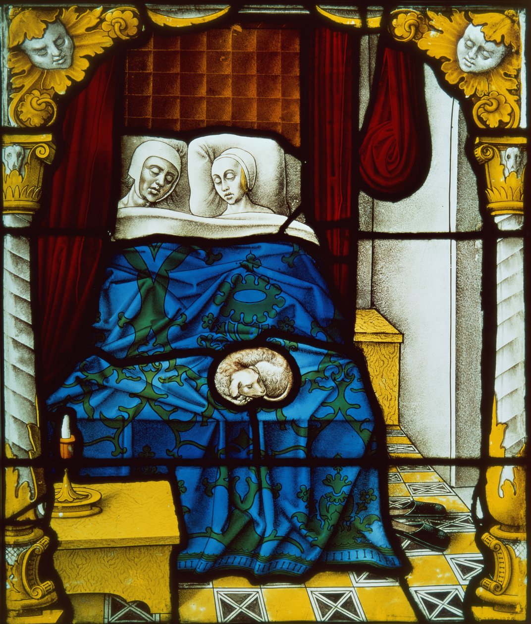 Tobias und Sara in ihrer Hochzeitsnacht, ca. 1520 von German School