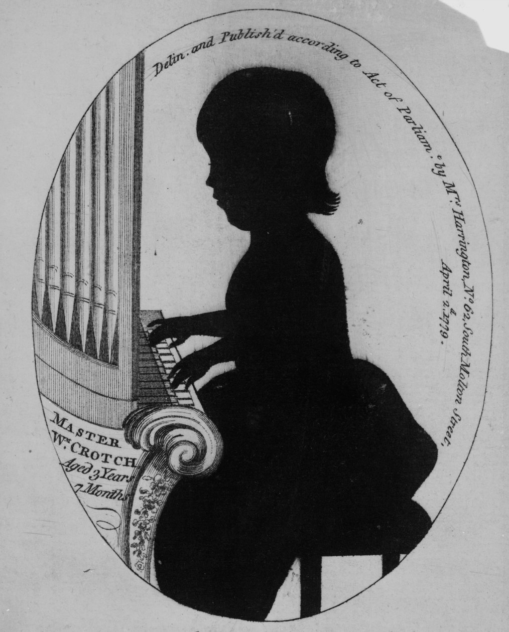 William Crotch spielt die Orgel von German School