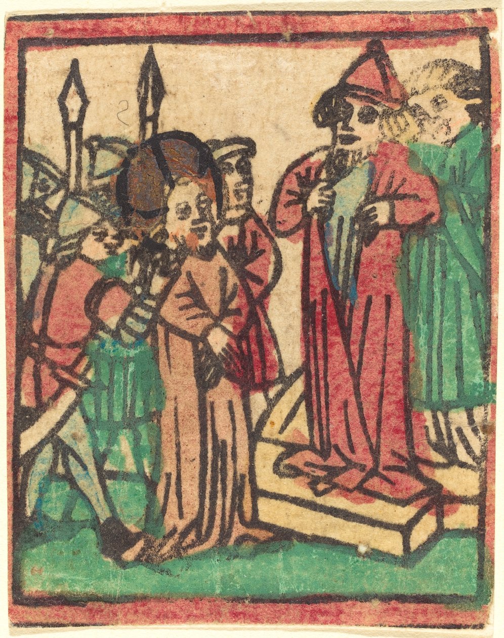 Kaiphas zerreißt seine Kleider von German 15th Century