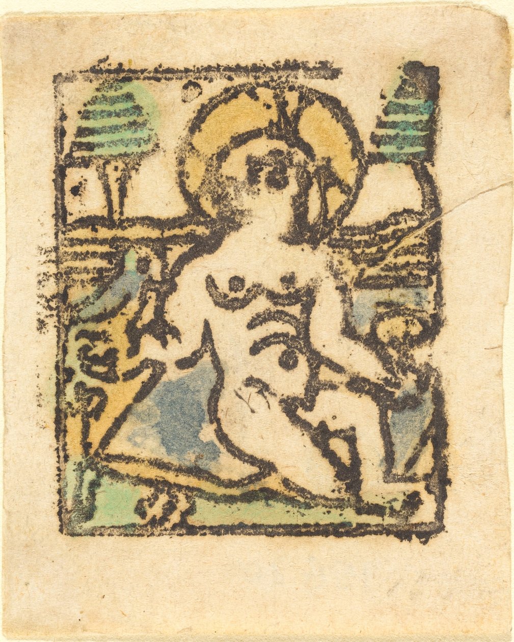 Christuskind mit Vogel von German 15th Century