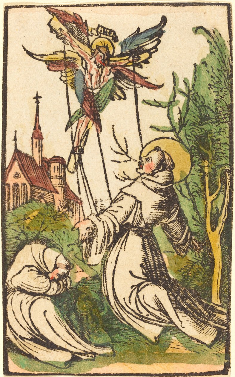 Der heilige Franziskus empfängt die Stigmata von German 15th Century