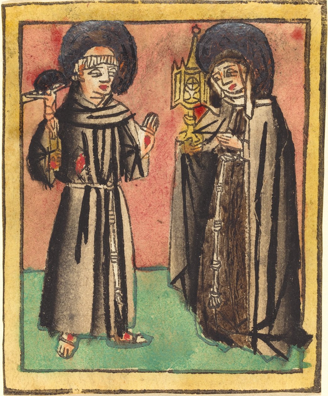 Heiliger Franziskus und Heilige Klara von German 15th Century