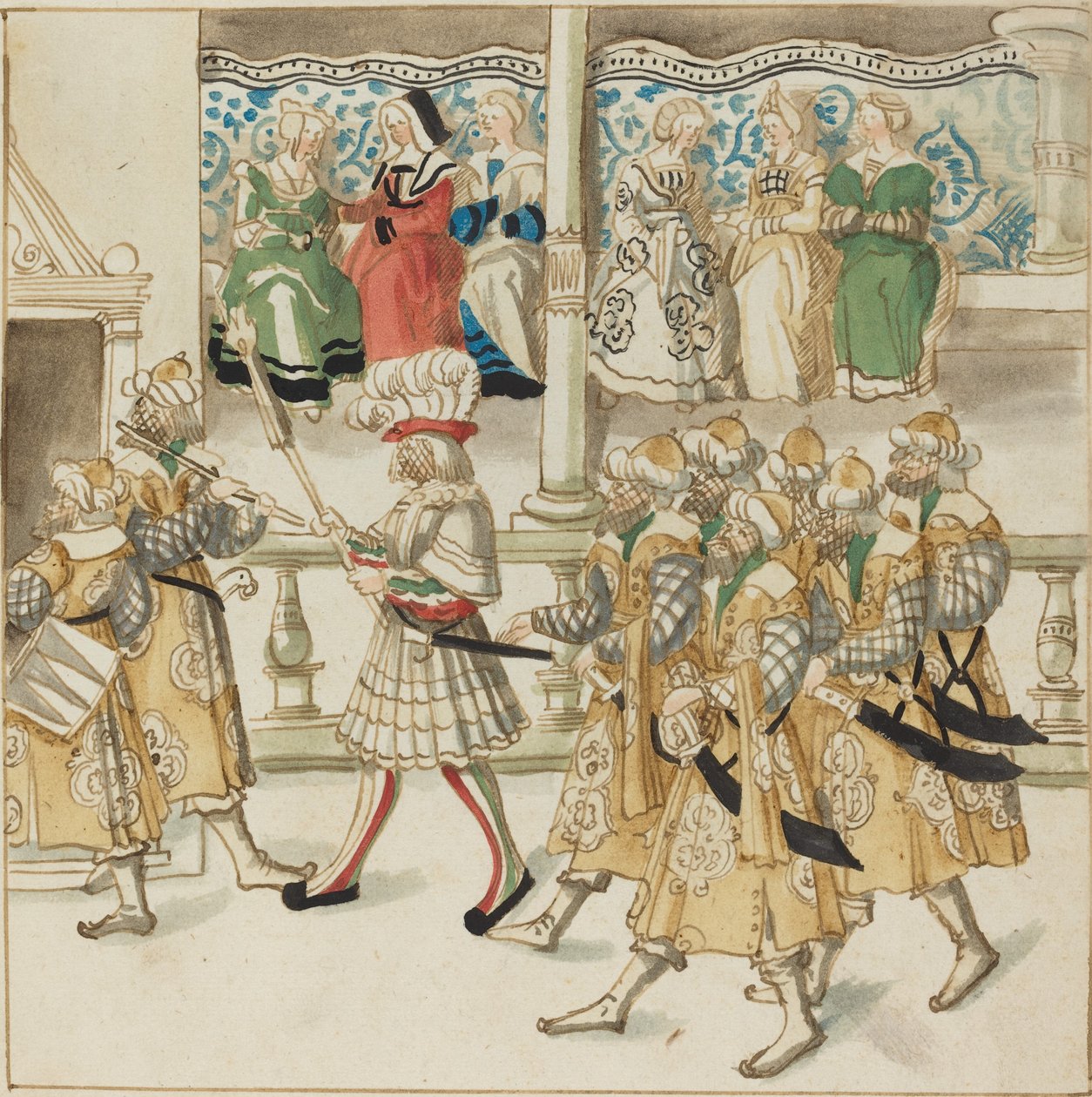 Ritterparade in orientalischen Kostümen von German 16th Century