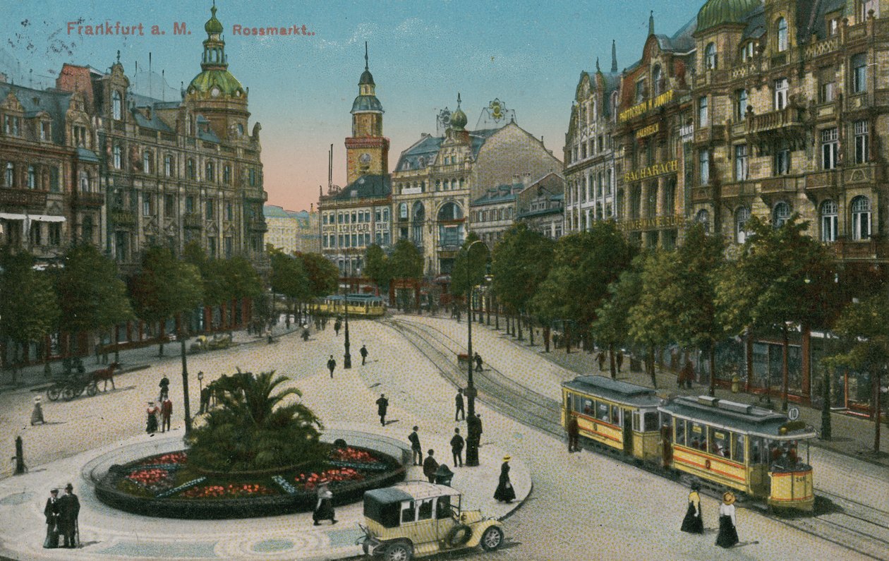 Frankfurt, Rossmarkt. Postkarte gesendet 1913. von German Photographer