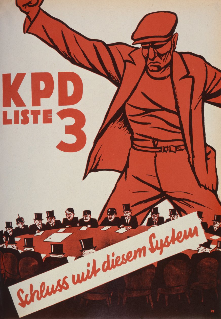 Wahlplakat der Kommunistischen Partei, 1932 von German School