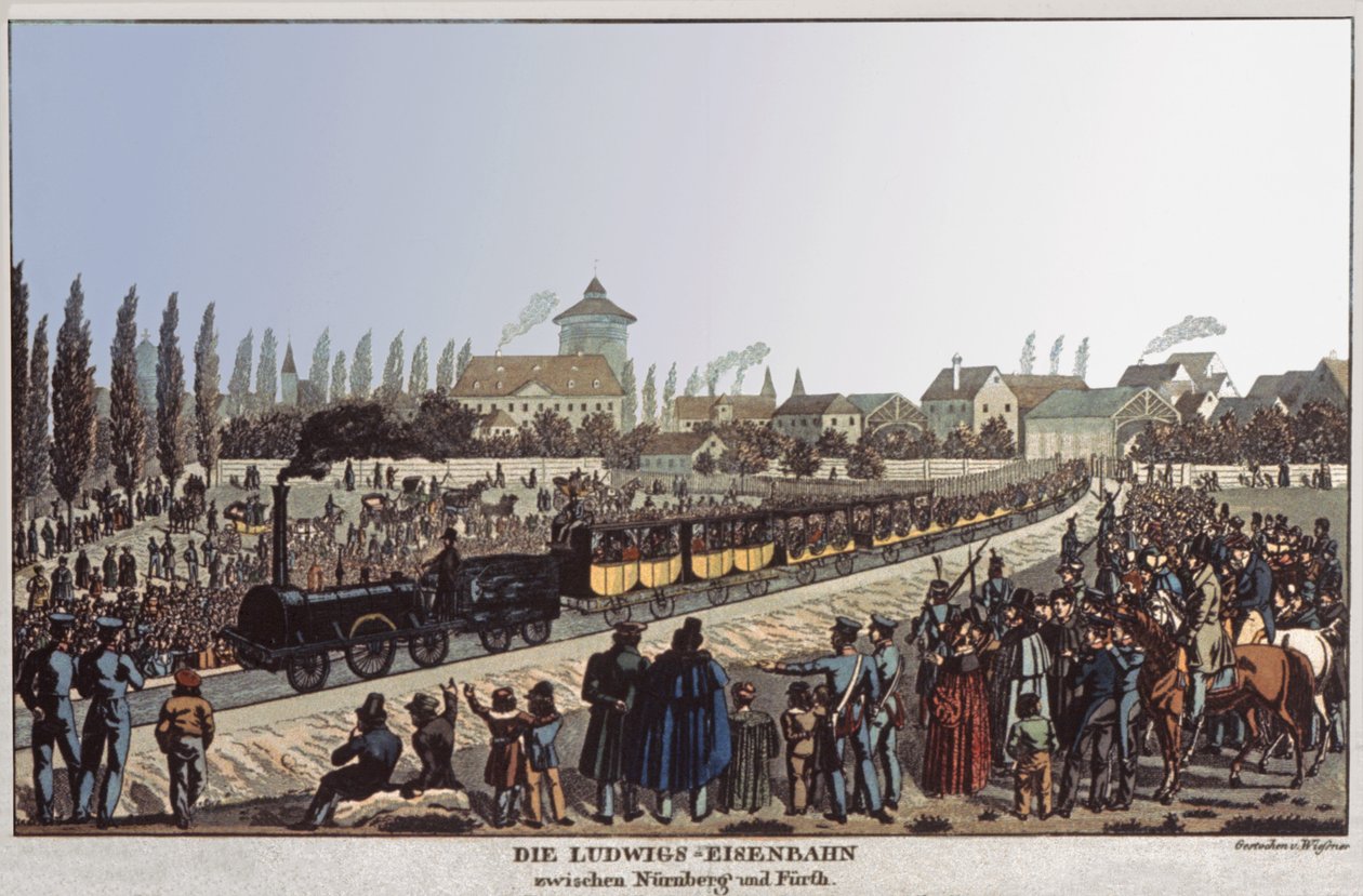 Deutsche Eisenbahnen (Gravur) von German School