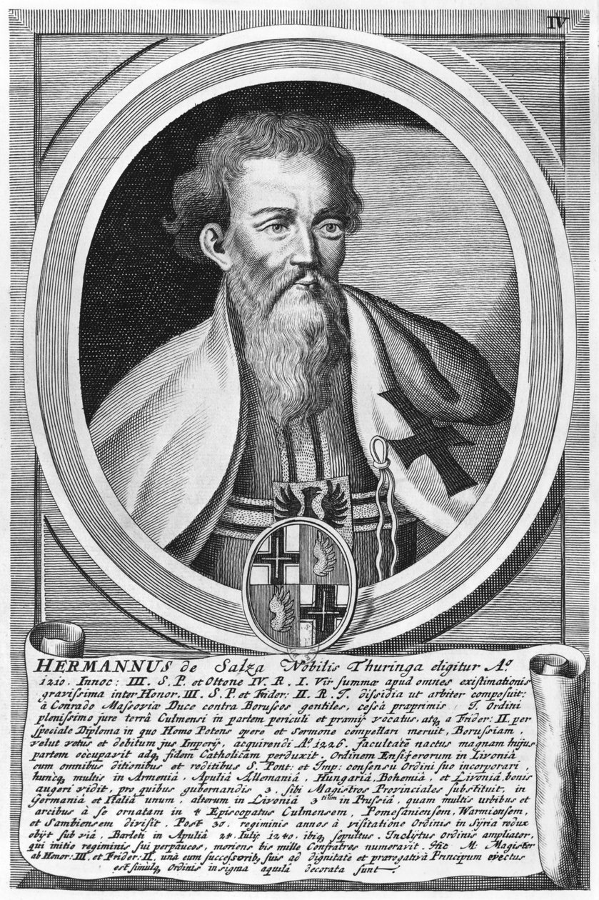 Hermann von Salza (Holzschnitt) von German School