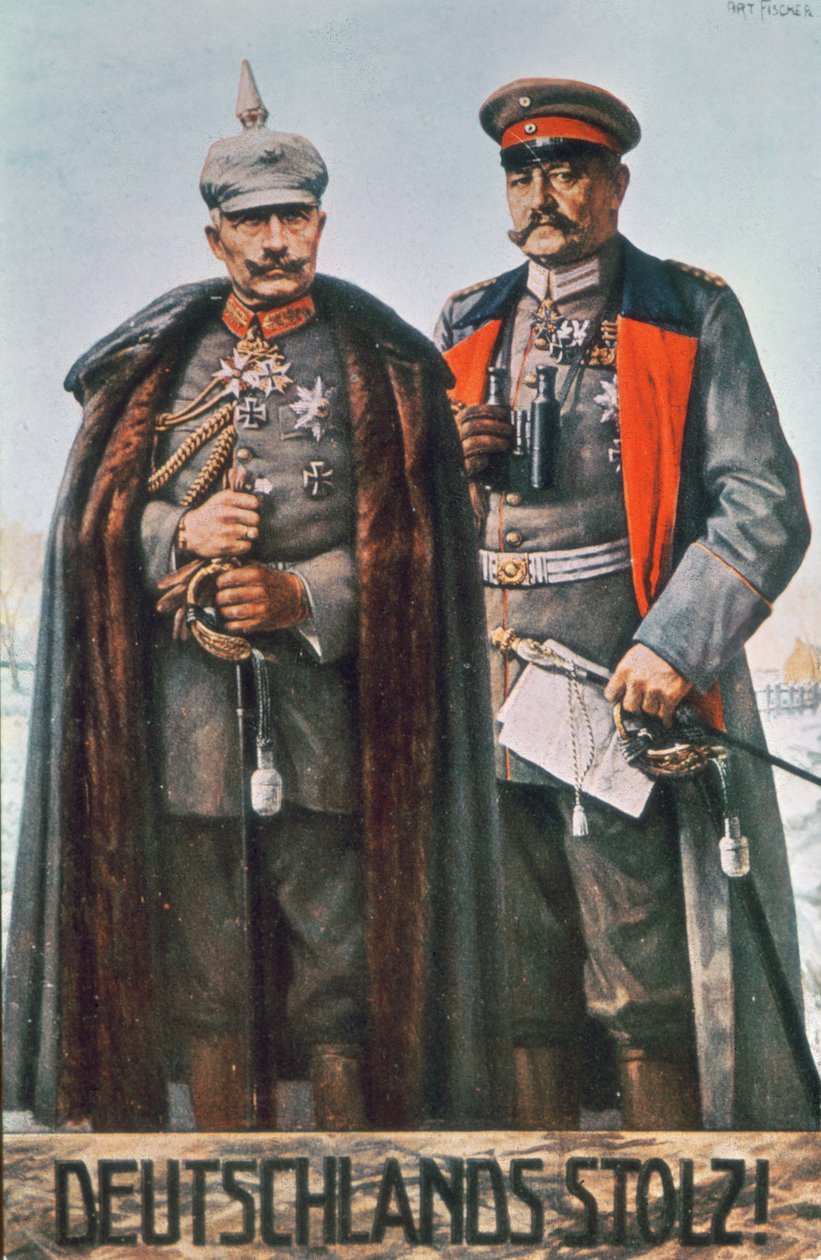 Kaiser Wilhelm II. und Feldmarschall Hindenburg von German School