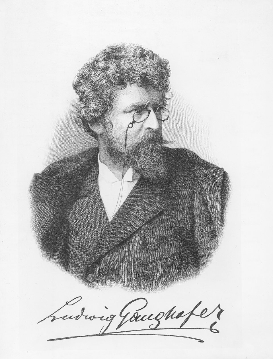 Ludwig Ganghofer (Stich) von German School