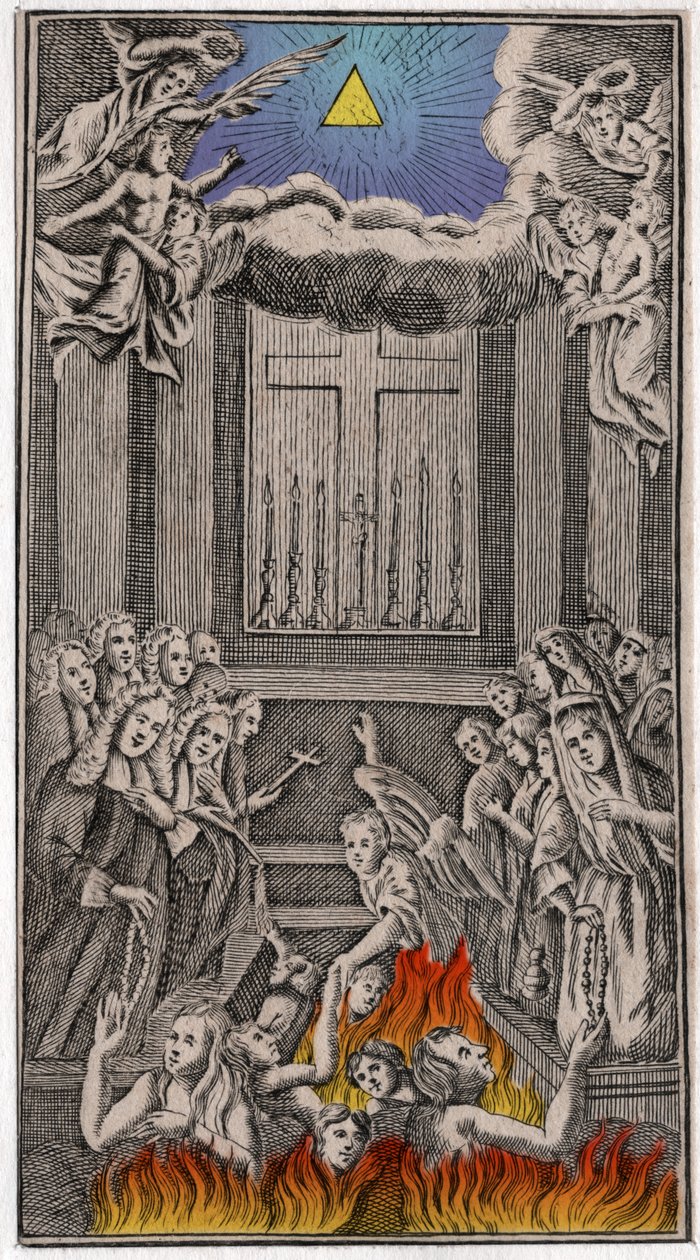 Messe im Tempel (Gravur) von German School