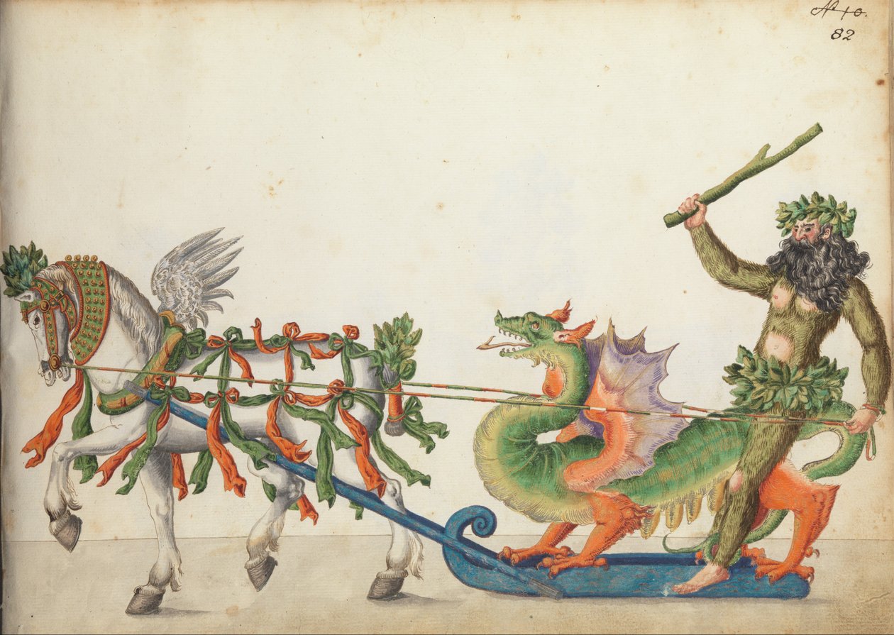 Festzugschlitten in Parade, ca. 1640 von German School