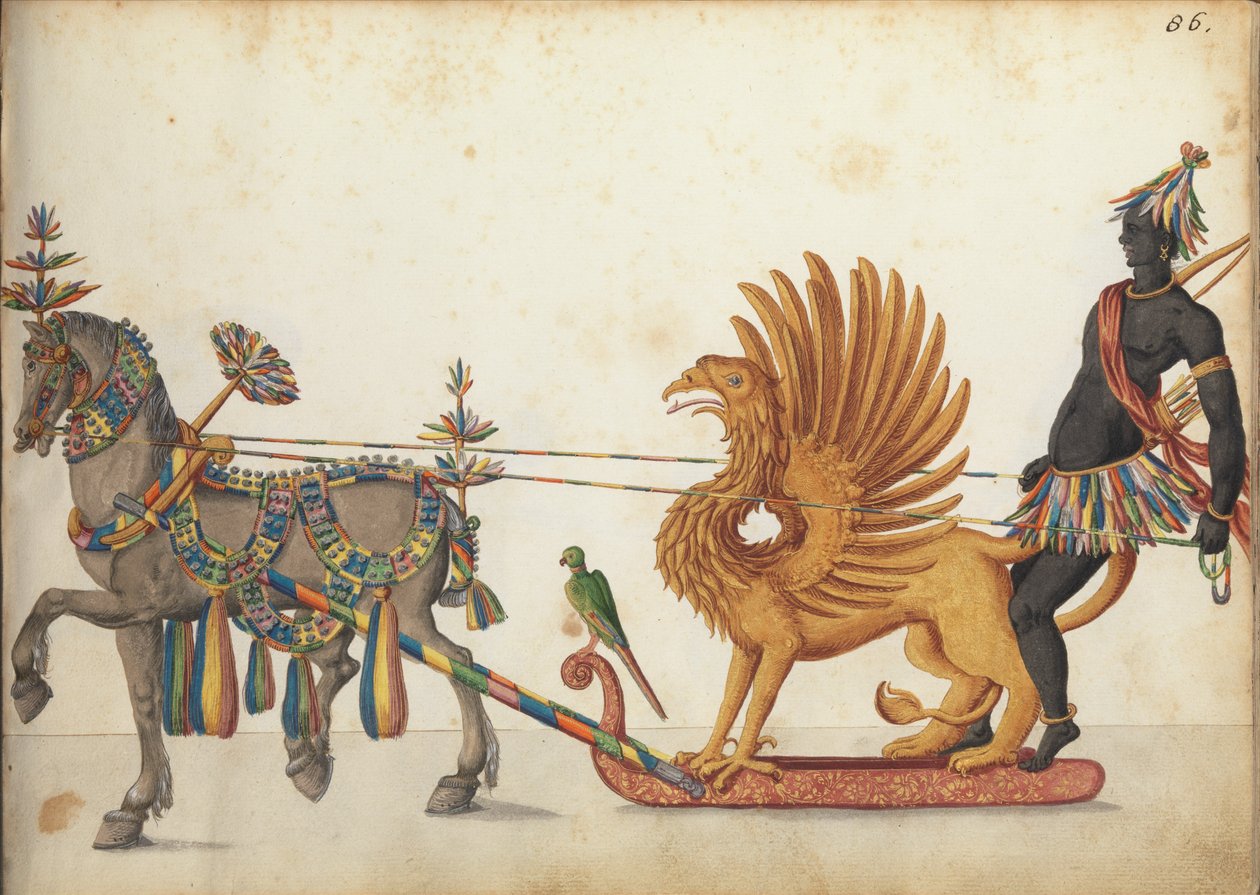 Festzugschlitten in Parade, ca. 1640 von German School