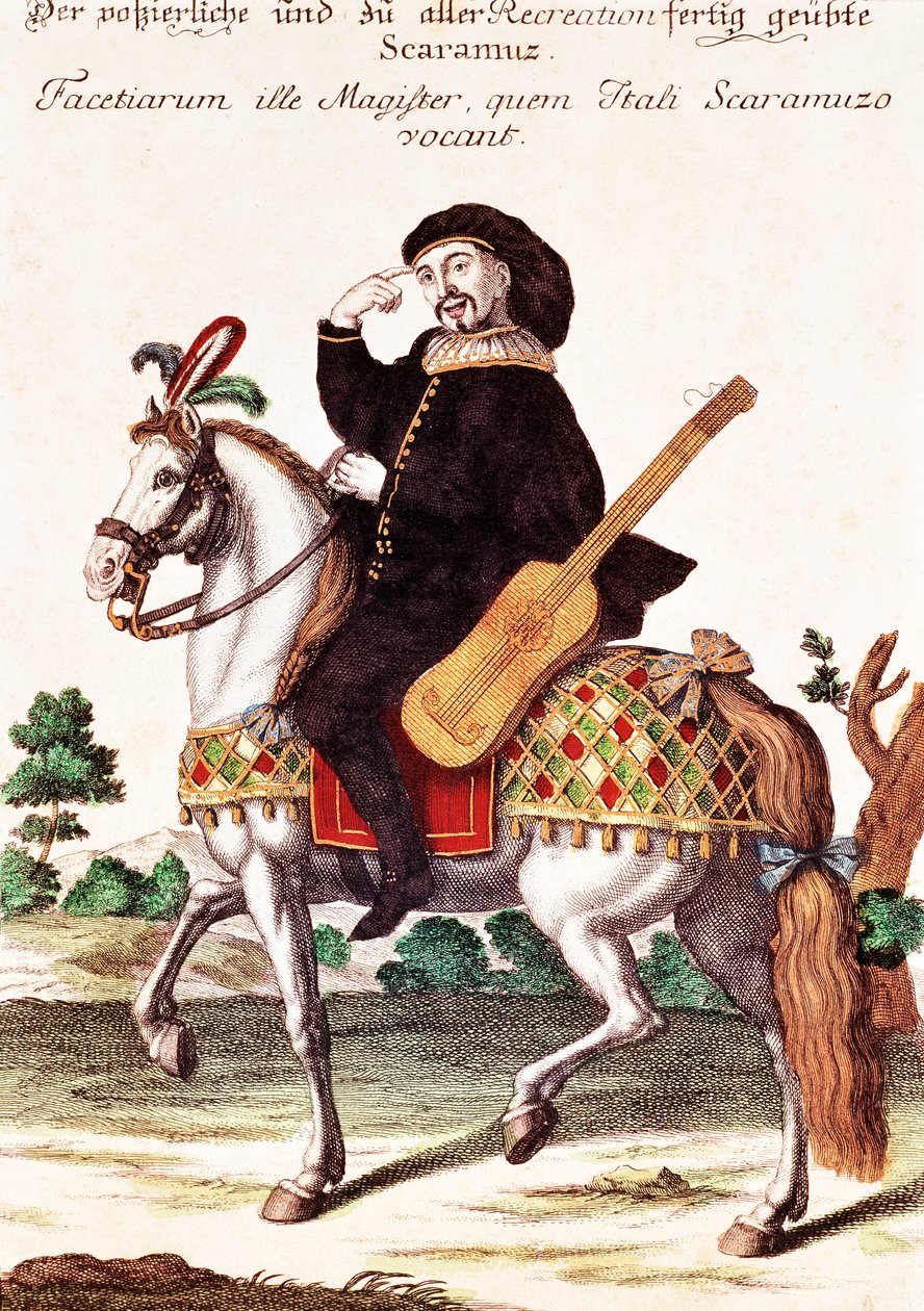 Scaramouche zu Pferd von German School