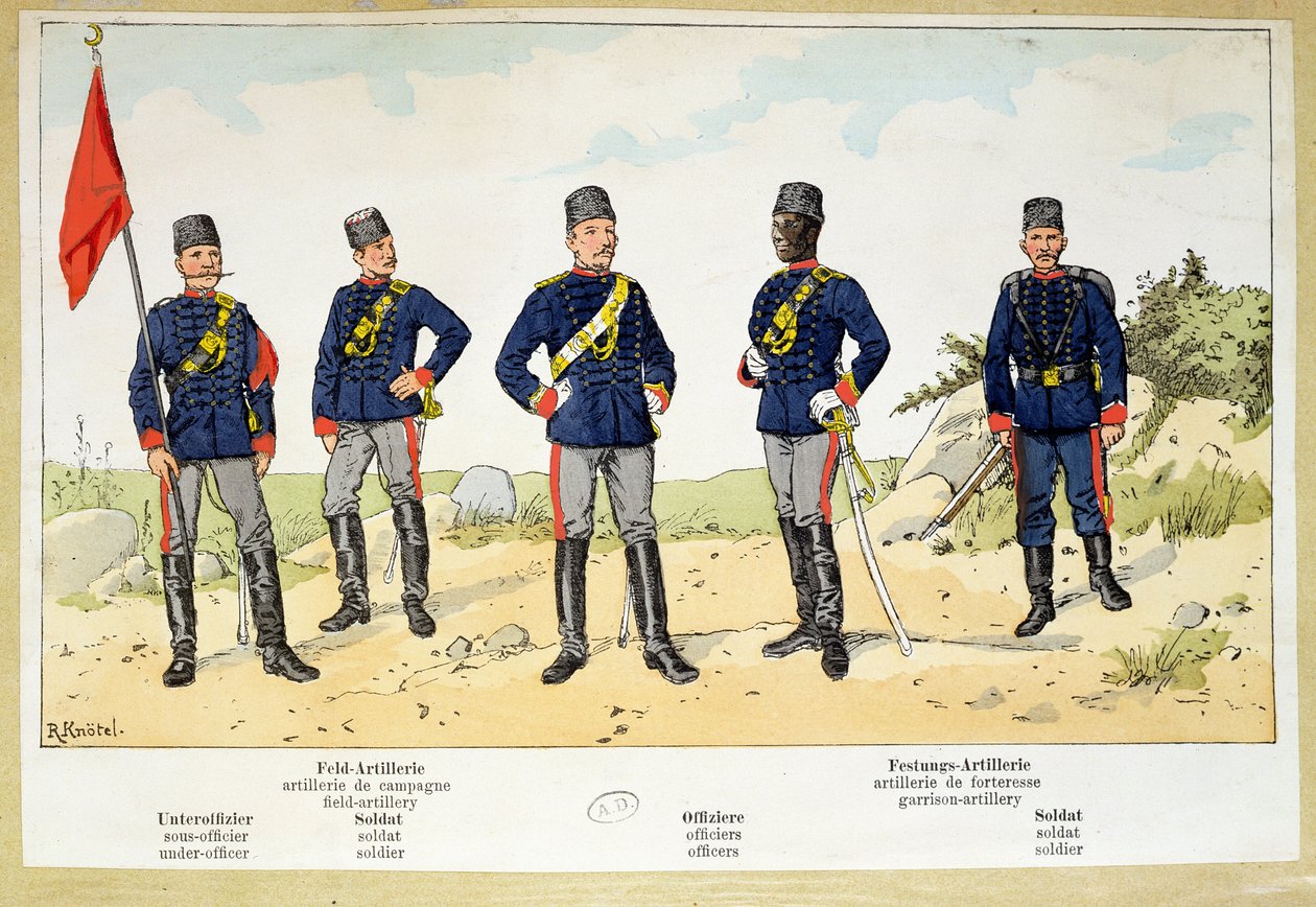 Soldaten der türkischen Armee, um 1900 von German School
