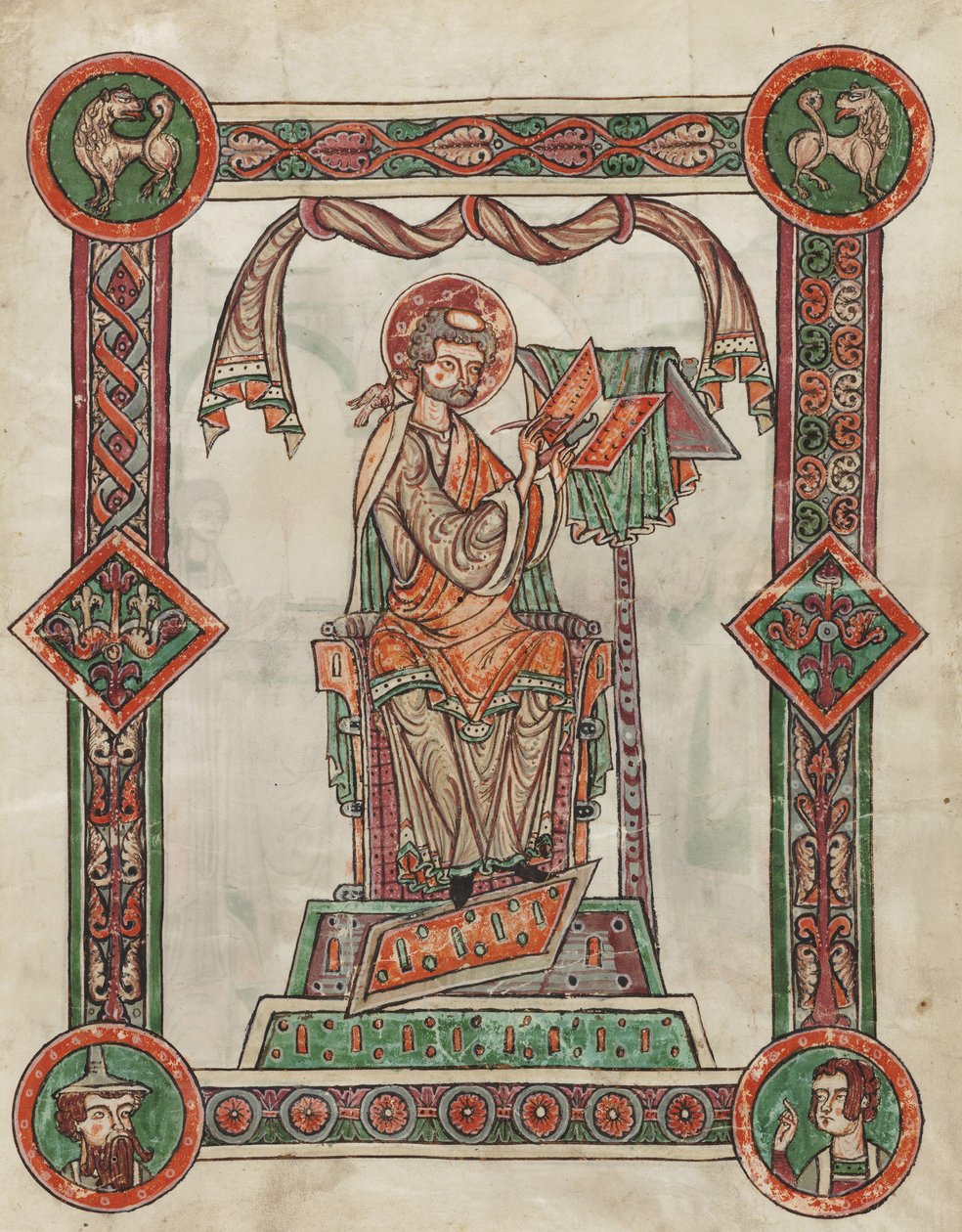 St. Gregor als Autor, 1181-1200 von German School