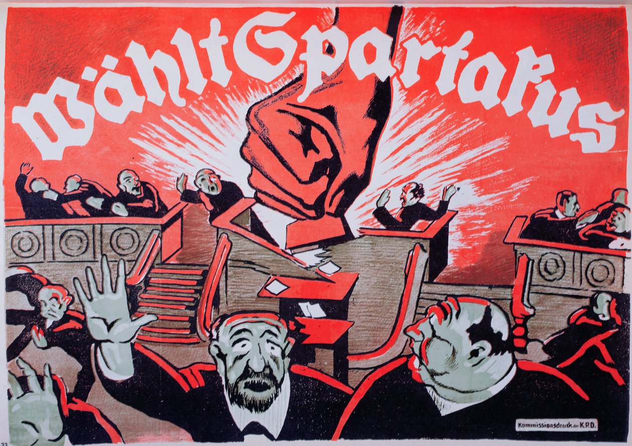 Votez Spartacus, Wahlplakat der Spartakusbund, 1918 von German School