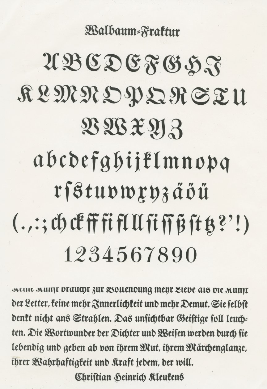 Walbaum Fraktur von German School
