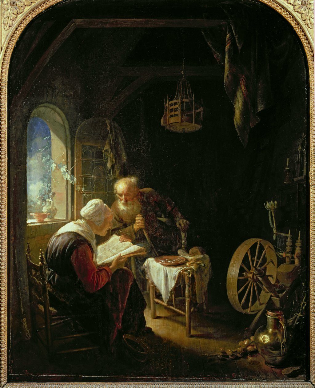 Die Bibelstunde, oder Anne und Tobias von Gerrit Dou