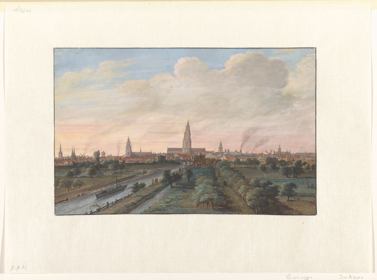 Ansicht der Stadt Groningen von Gerrit Battem