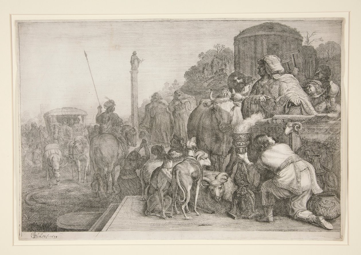 Paul und Barnabas in Lystra von Gerrit Claesz Bleker