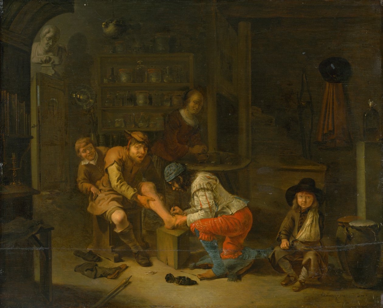 In der Apotheke, 1656 von Gerrit Lundens