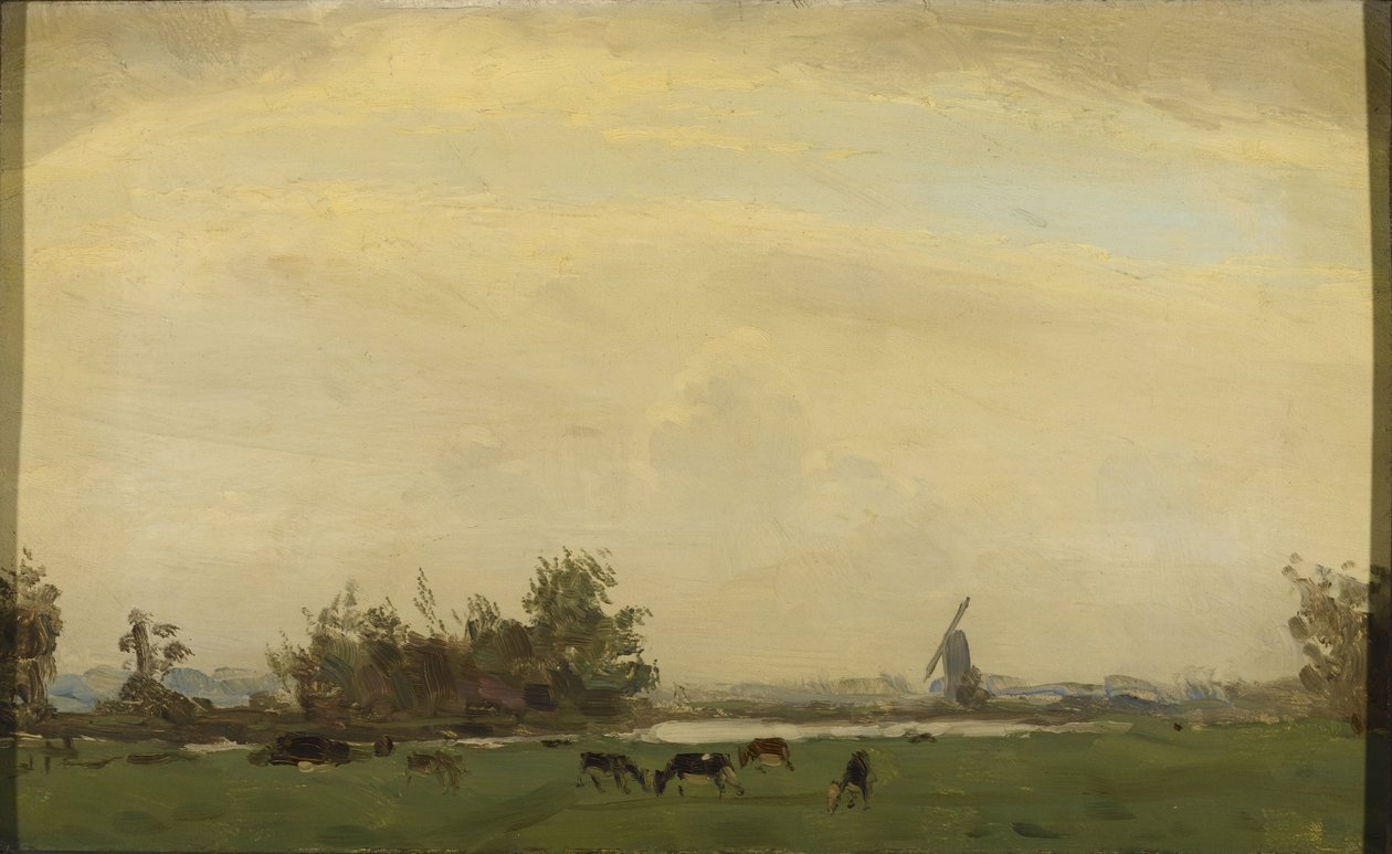 Wiesenlandschaft an der Spaarne von Gerrit Willem Dijsselhof