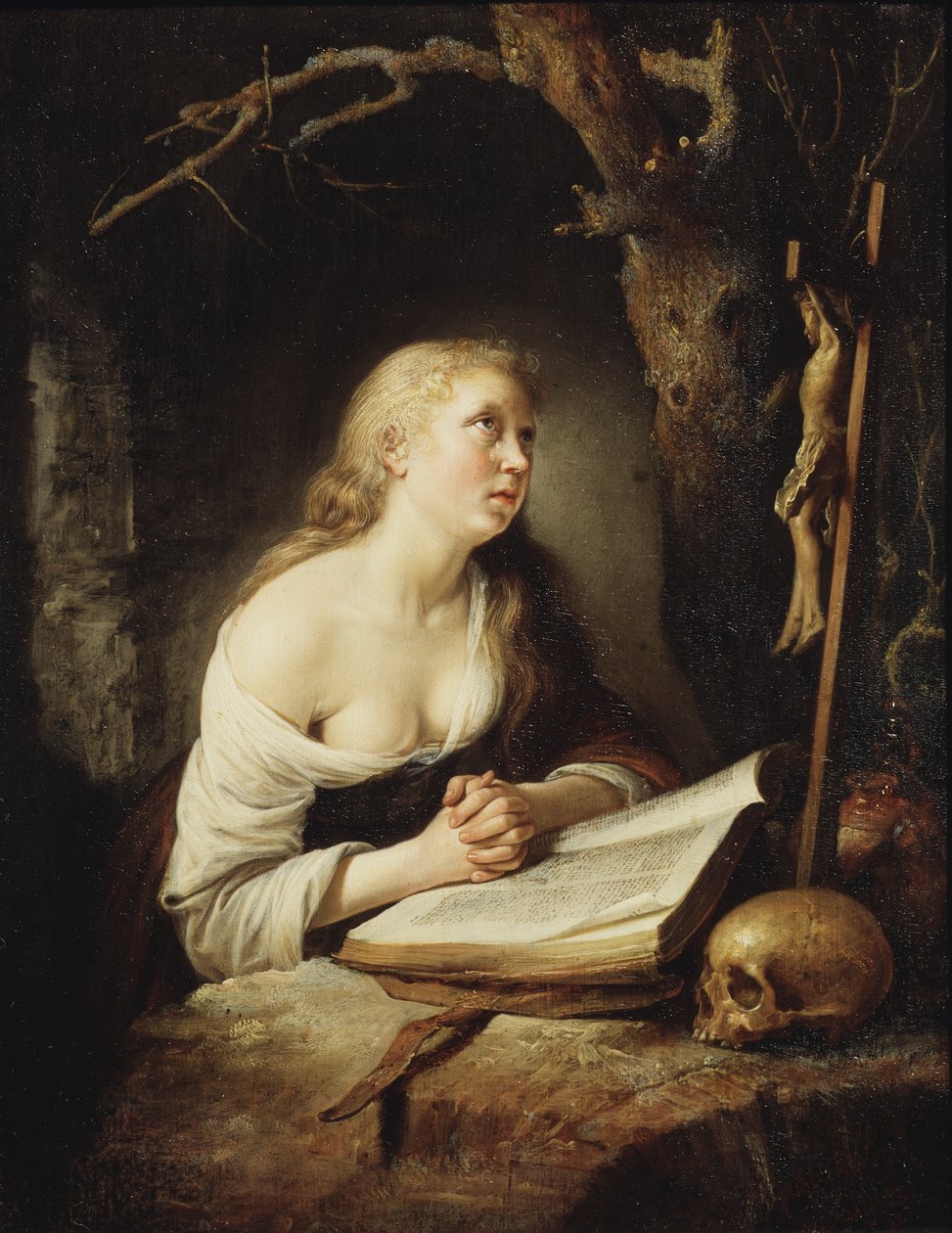 Die reuige Magdalena, ca. 1650-65 von Gerrit Dou