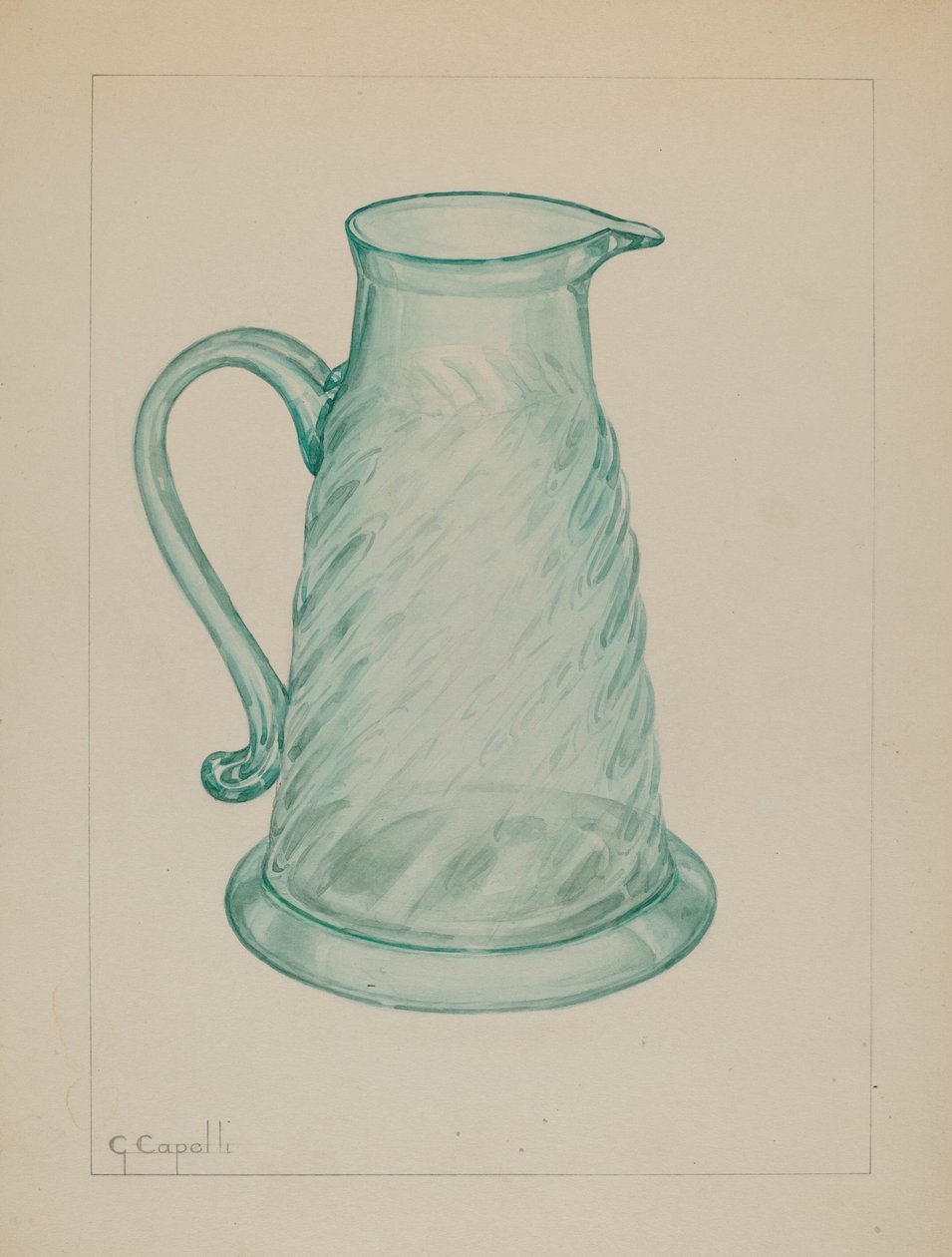 Melassekrug, um 1937 von Giacinto Capelli