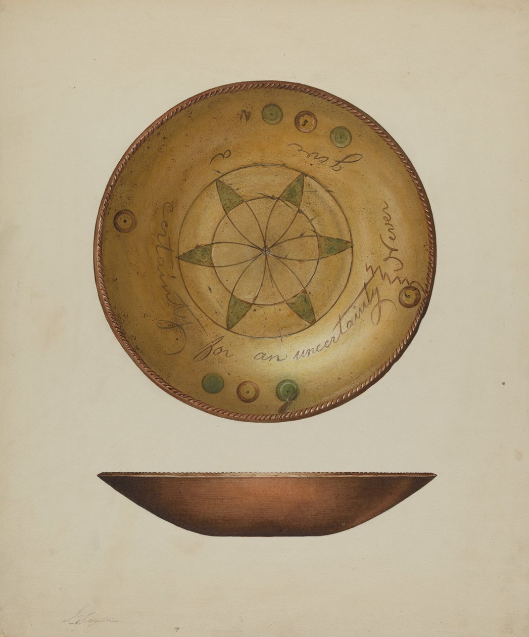 Deutscher Teller, ca. 1938. von Giacinto Capelli