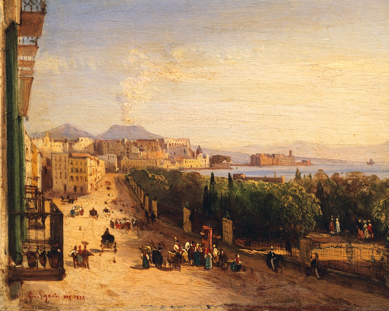 Riviera di Chiaia in Neapel von Giacinto Gigante