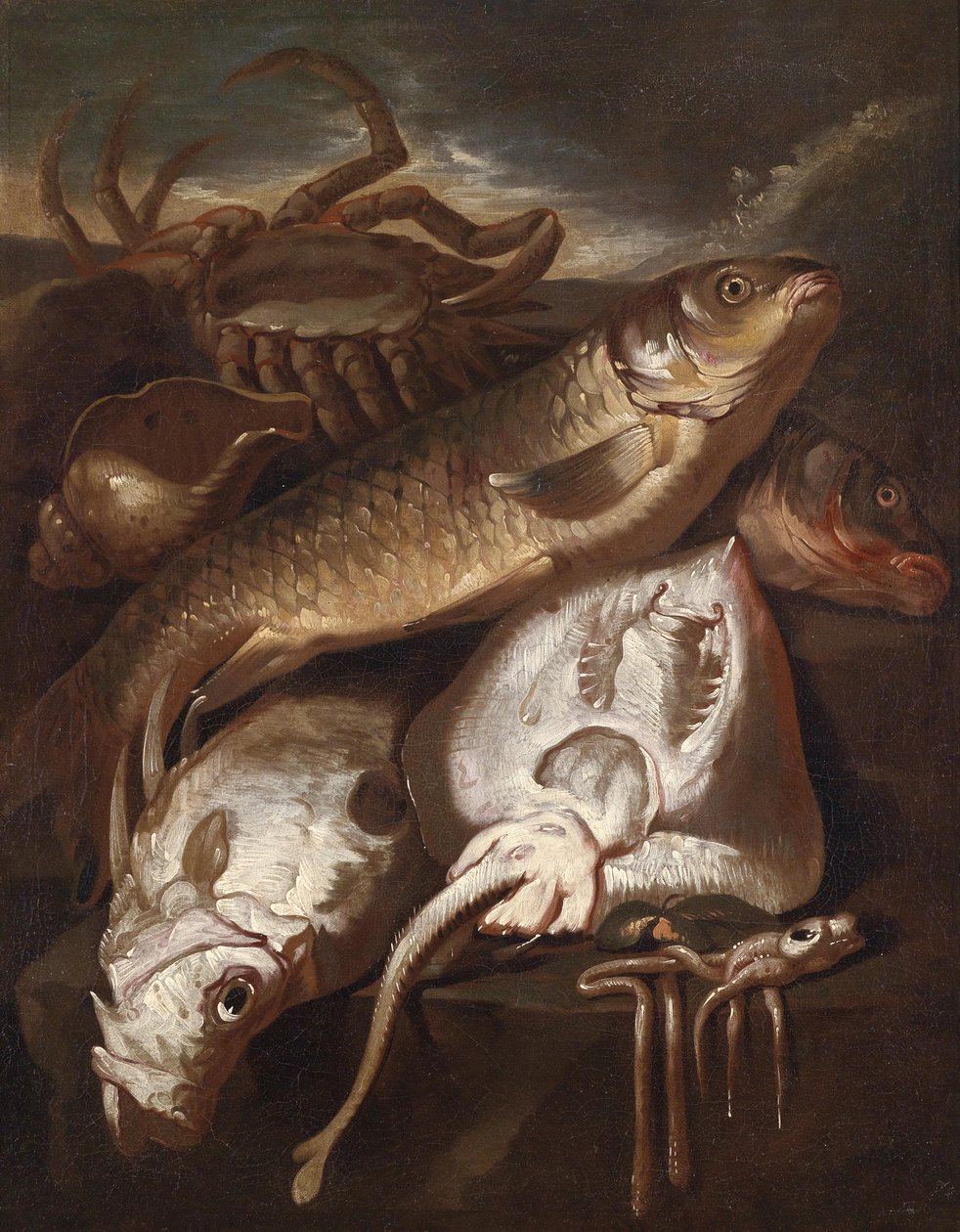 Fischstillleben von Giacomo Francesco Cipper