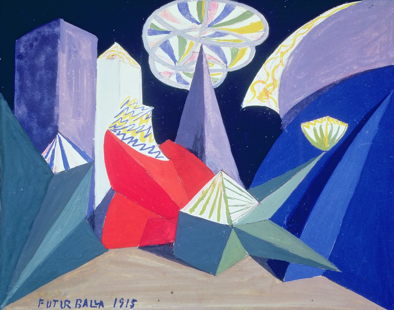 Feuerwerk von Giacomo Balla