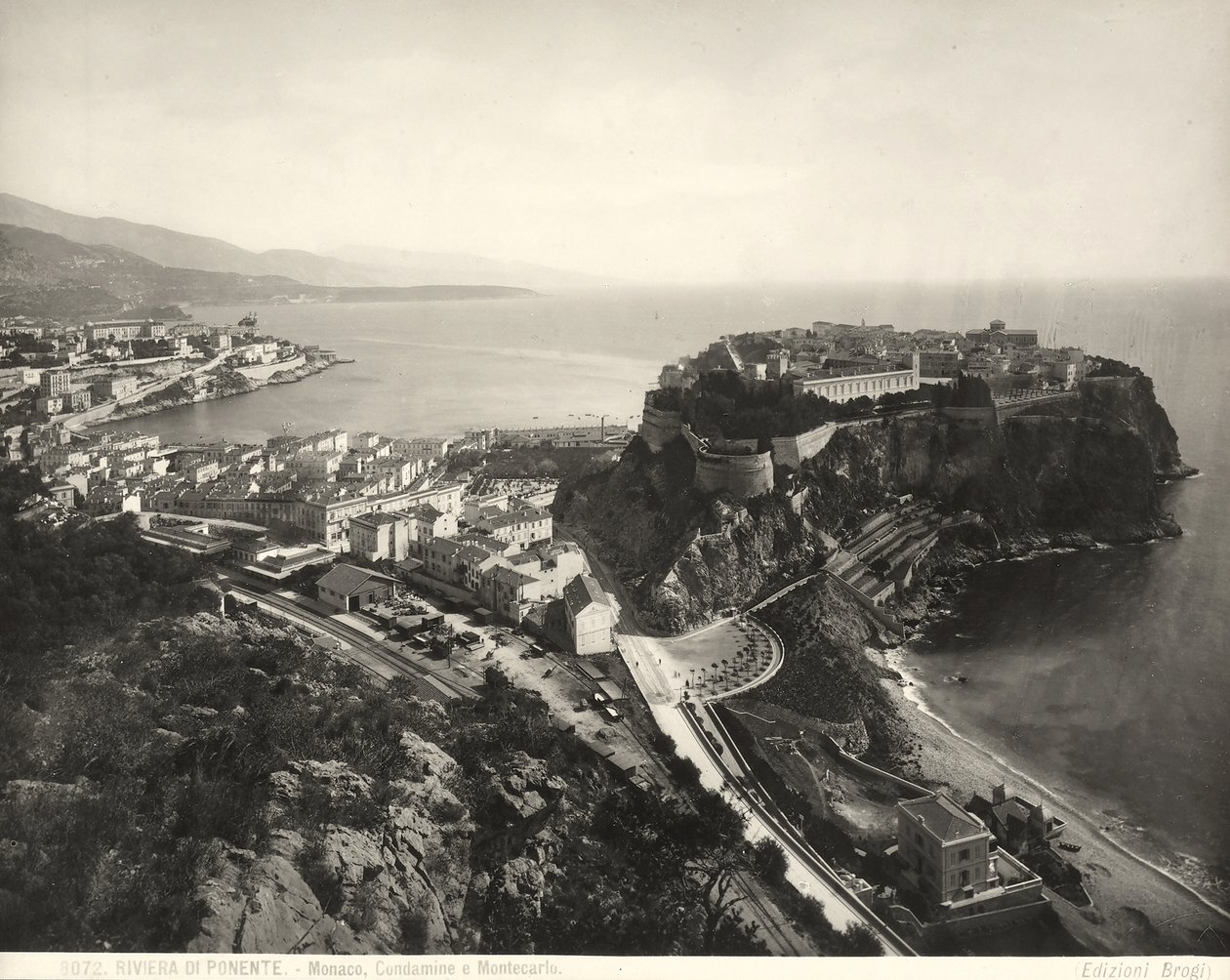 Panoramablick auf Monaco von Giacomo Brogi