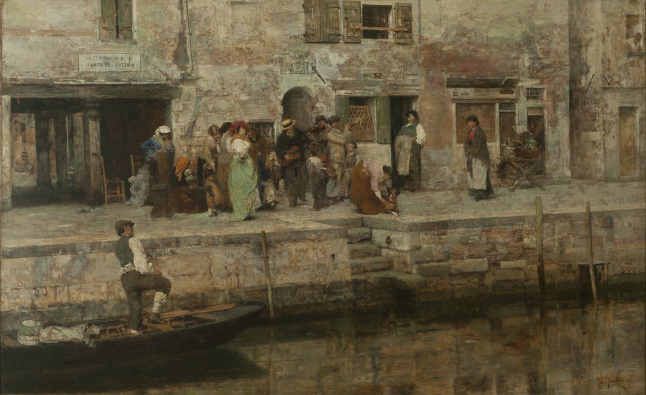 Reisende Musiker, ca. 1881-83 von Giacomo Favretto