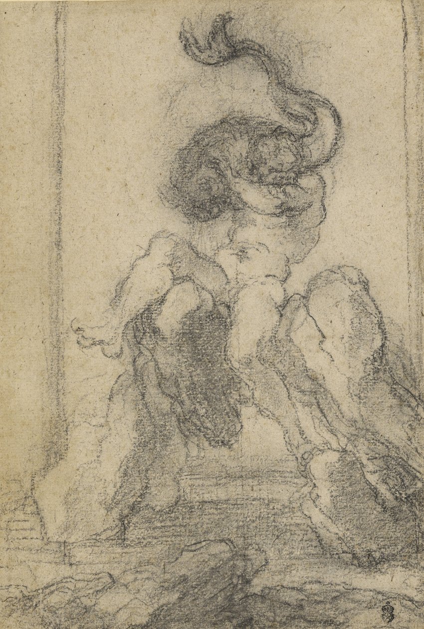 Ein Meeresgott mit einem Delfin, 1652-3 von Gian Lorenzo Bernini