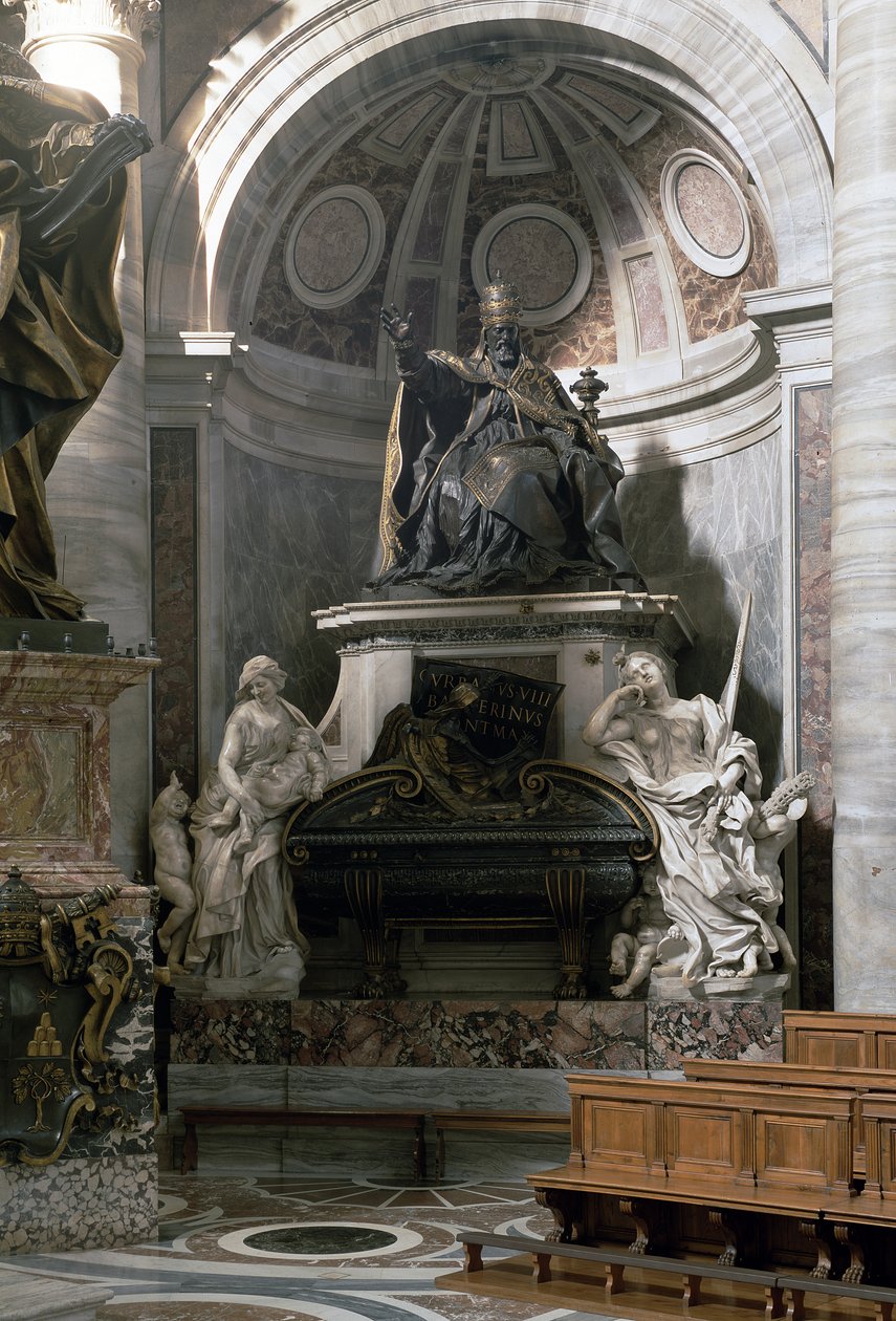 Denkmal für Urban VIII (1623-44) mit den Figuren der Nächstenliebe und Gerechtigkeit von Gian Lorenzo Bernini