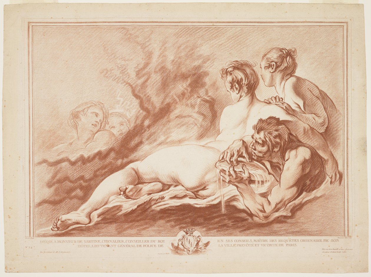 Nereiden und Triton, ca. 1762 von Giles Demarteau
