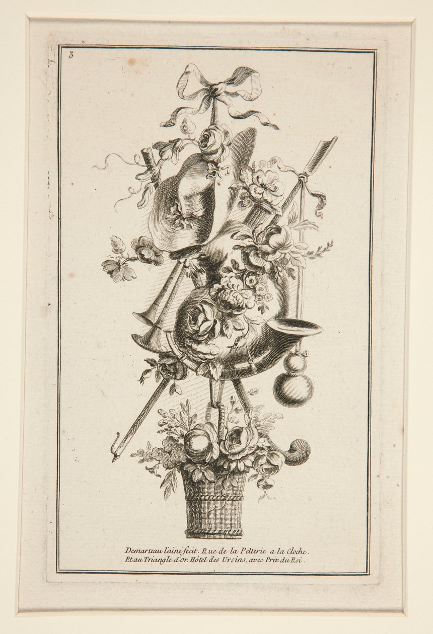 Ein Blatt aus Plusieurs Trophees von Gilles Demarteau