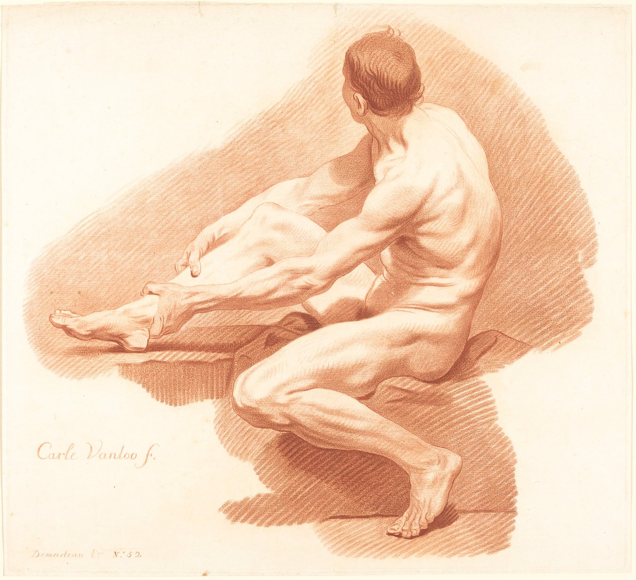 Akademie von Gilles Demarteau, the Elder after Carle Van Loo