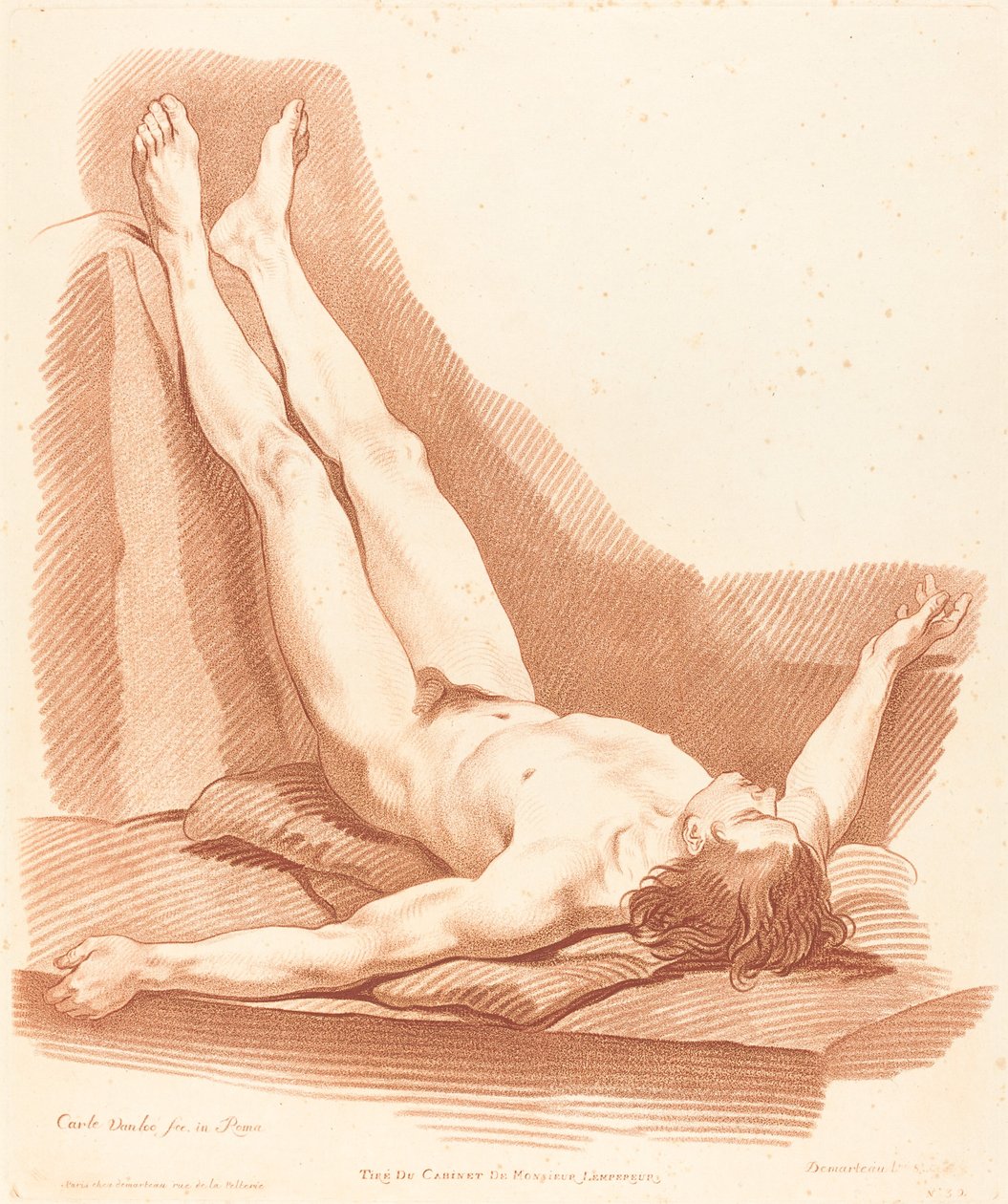 Akademie von Gilles Demarteau, the Elder after Carle Van Loo