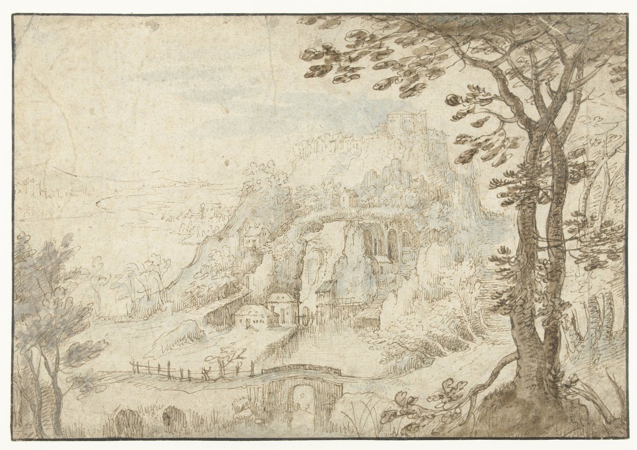 Berglandschaft mit einem Fluss von Gilles van Coninxloo (II)