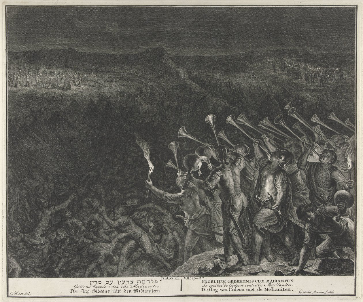 Kampf gegen die Midianiter von Gilliam van der Gouwen