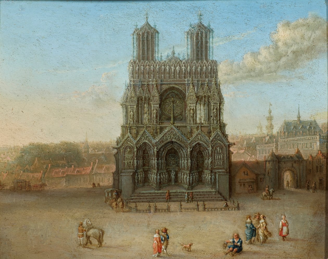 Ansicht der Kathedrale von Reims von Gillis Neyts
