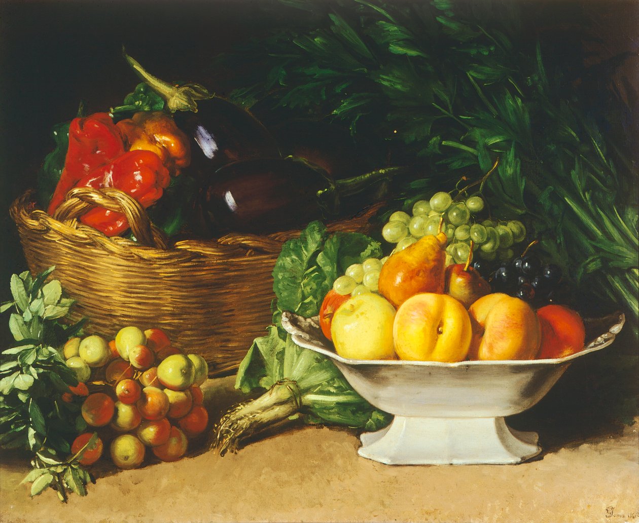 Stillleben mit Paprika von Gioacchino Toma